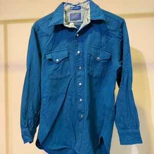 Pendleton High Grade Western Wear Shirt - Blue and Green